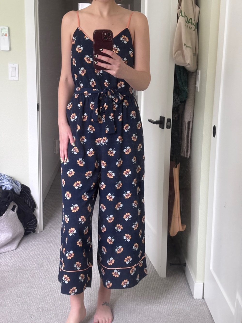 Leith Wide-Leg Floral Print Jumpsuit